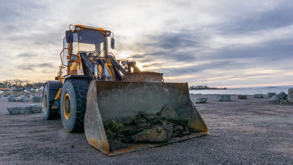 tractor by the sea